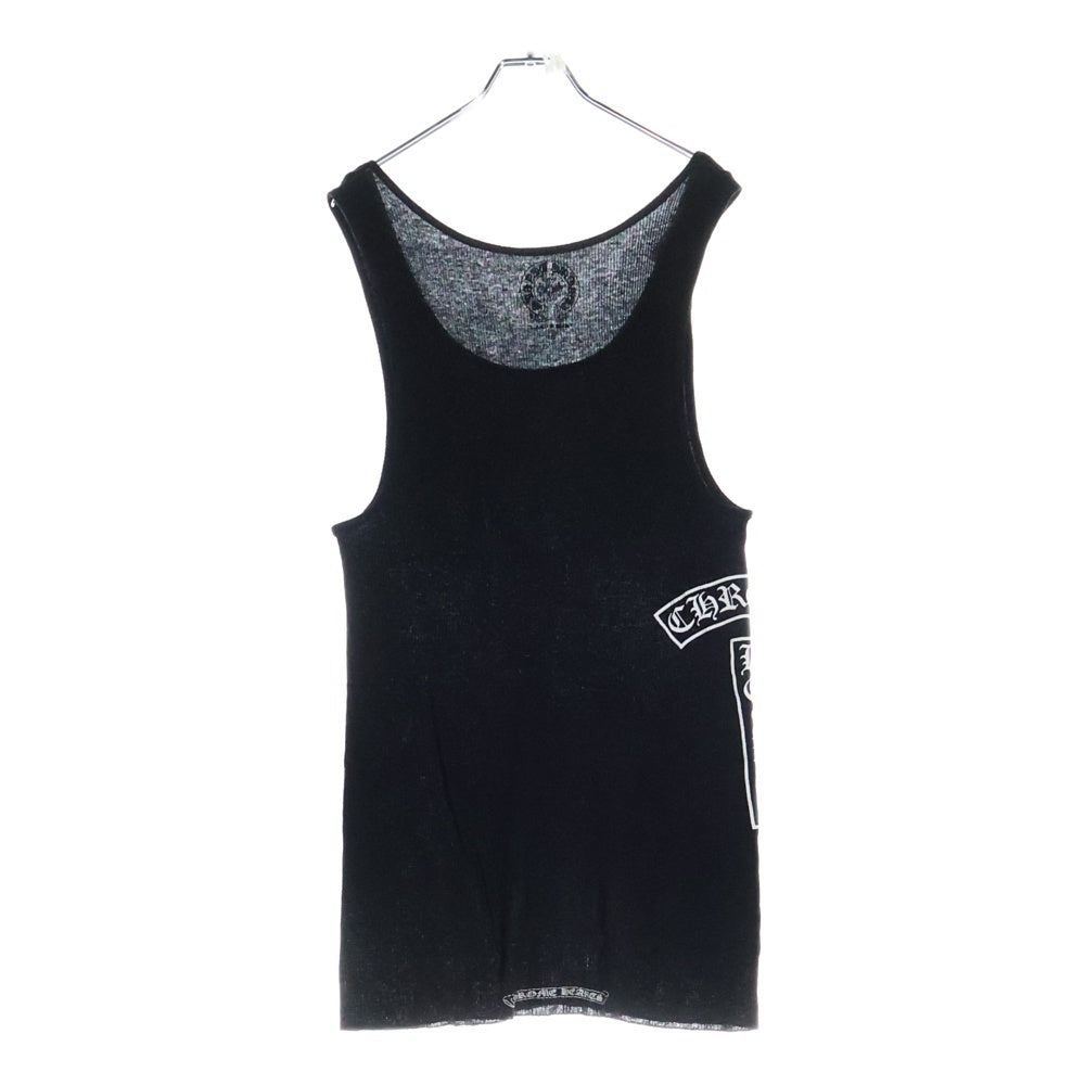 CHROME HEARTS(クロムハーツ) Side Logo Tank Top サイドロゴタンクトップ ヴァーティカルロゴ プリント ブラック