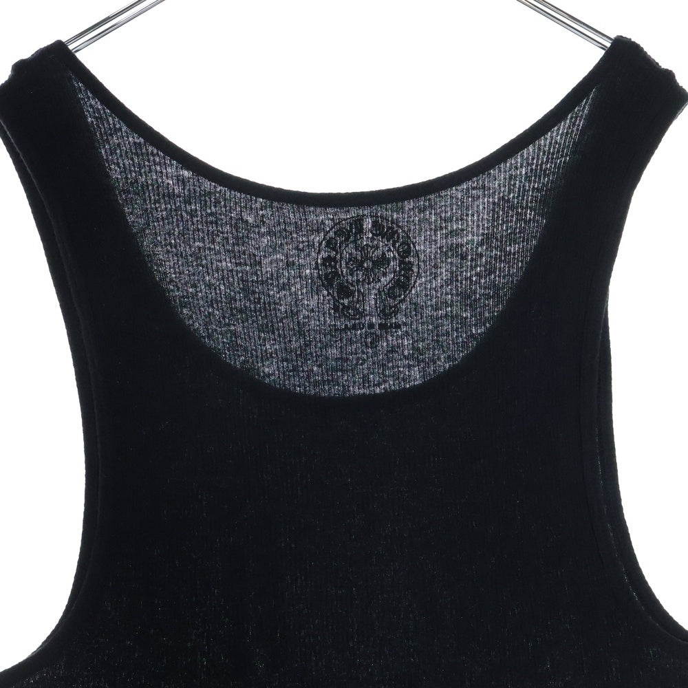 CHROME HEARTS(クロムハーツ) Side Logo Tank Top サイドロゴタンクトップ ヴァーティカルロゴ プリント ブラック