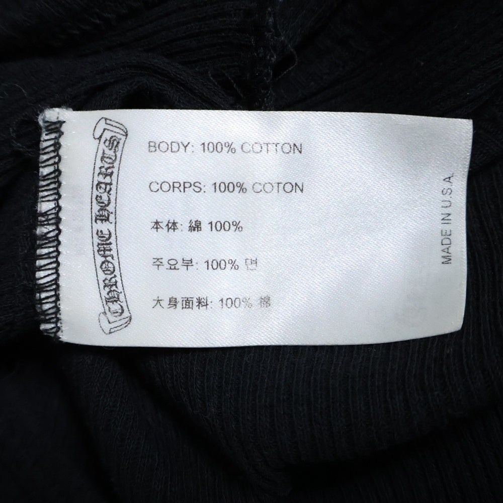 CHROME HEARTS(クロムハーツ) Side Logo Tank Top サイドロゴタンクトップ ヴァーティカルロゴ プリント ブラック