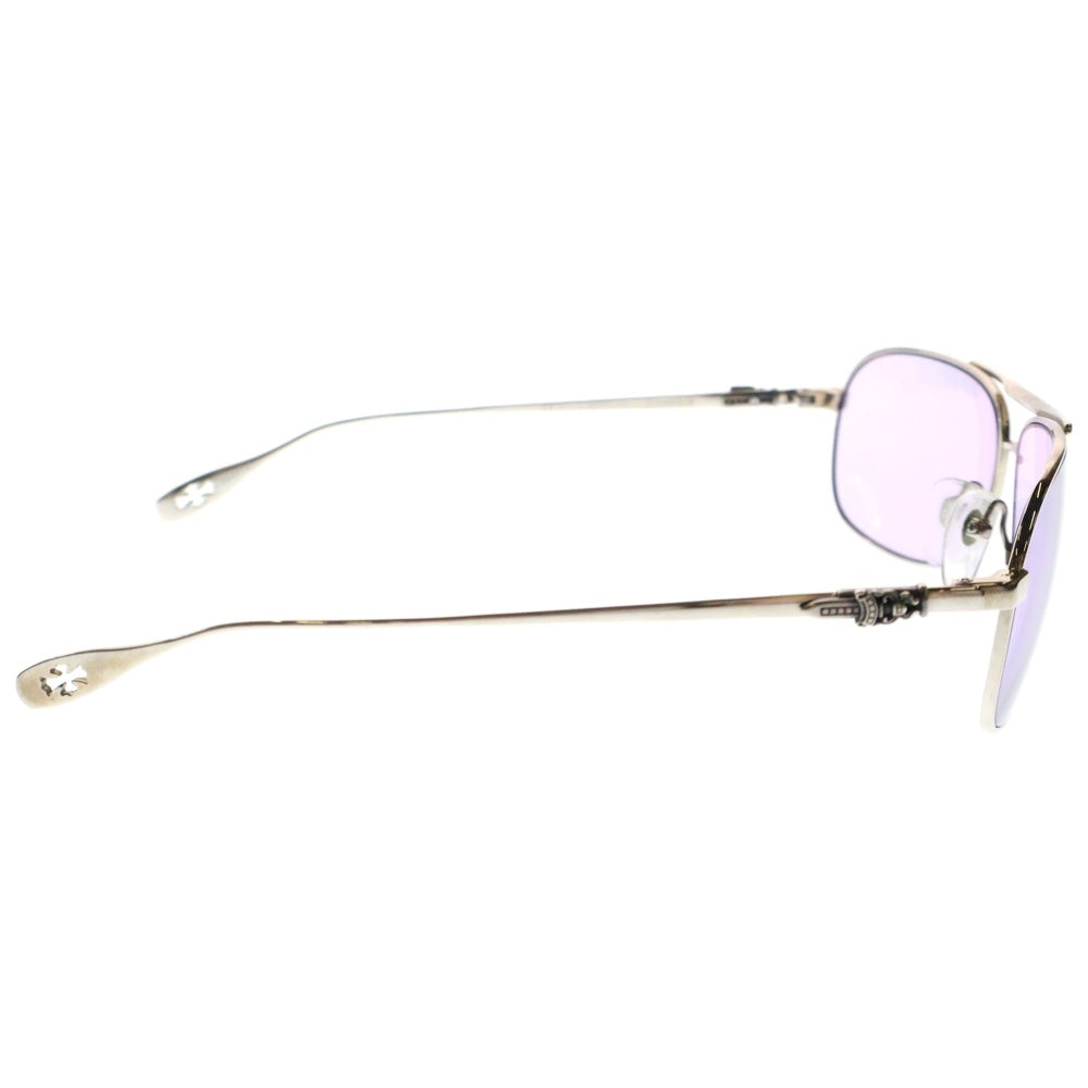 CHROME HEARTS(クロムハーツ) STAINS II ダガーテンプル サングラス 眼鏡 シルバー/パープル