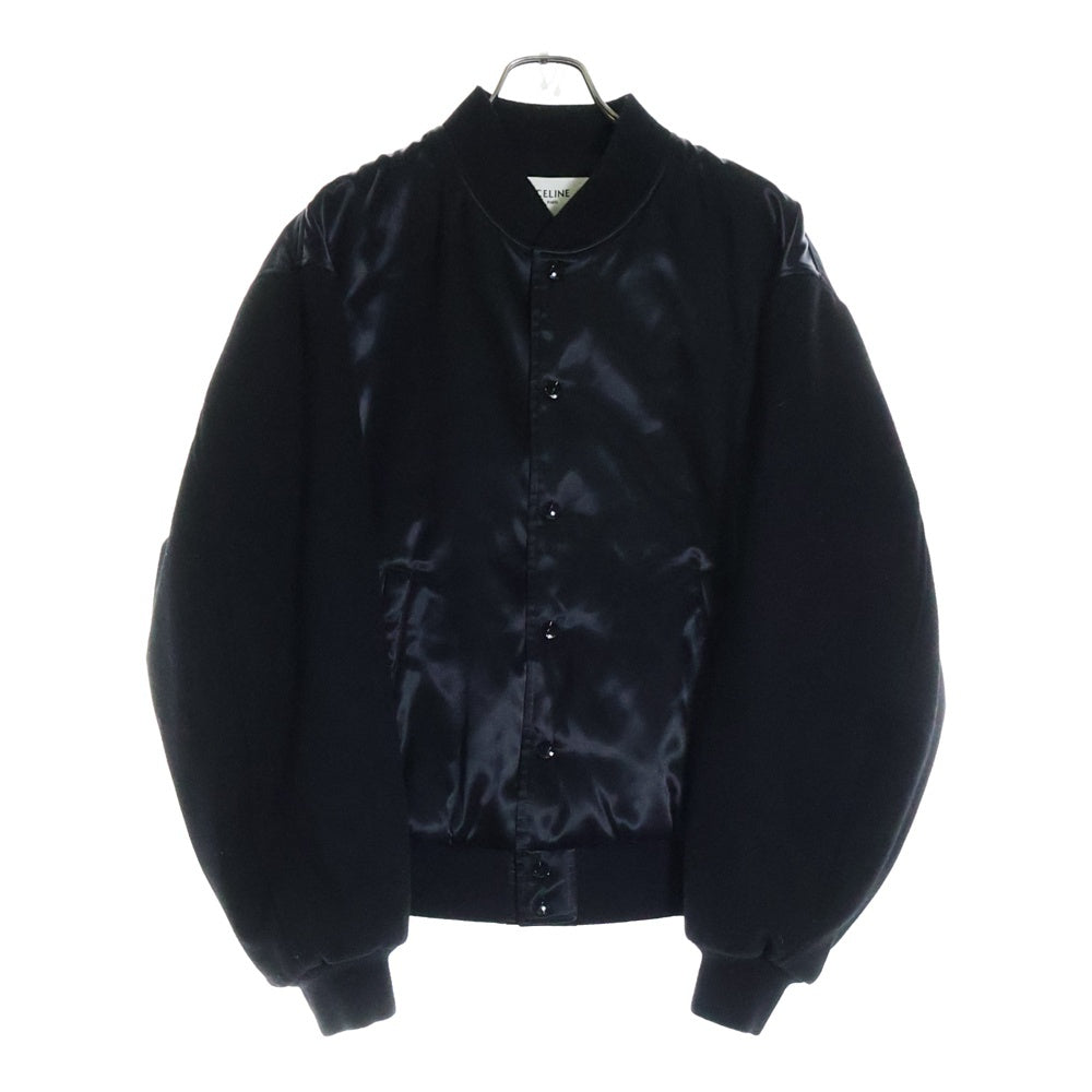 CELINE(セリーヌ) 22AW BOY DOLL TEDDY JACKET ボーイドール テディ サテン ウールジャケット ブラック 2W750048S