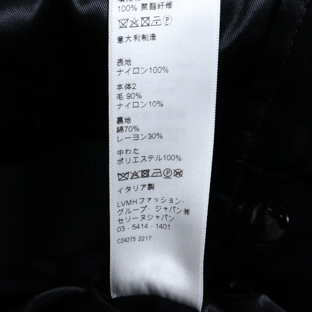 CELINE(セリーヌ) 22AW BOY DOLL TEDDY JACKET ボーイドール テディ サテン ウールジャケット ブラック 2W750048S