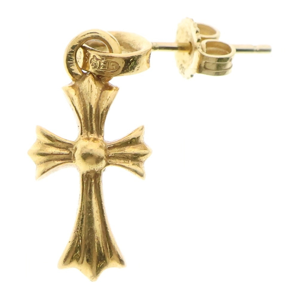 CHROME HEARTS(クロムハーツ) 22K BBY F PPRCHN ベイビーファットクロス ドロップピアス ゴールド
