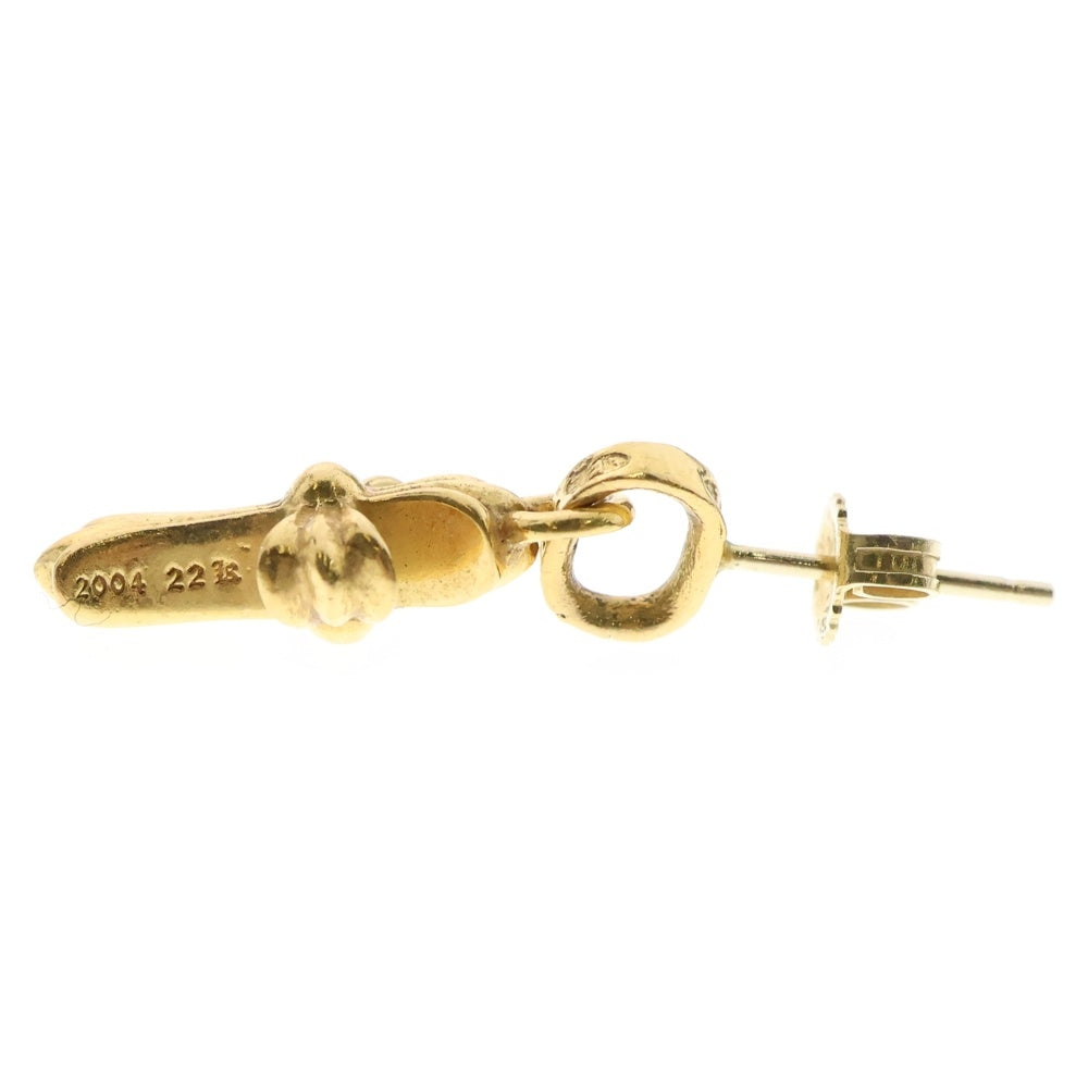CHROME HEARTS(クロムハーツ) 22K BBY F PPRCHN ベイビーファットクロス ドロップピアス ゴールド