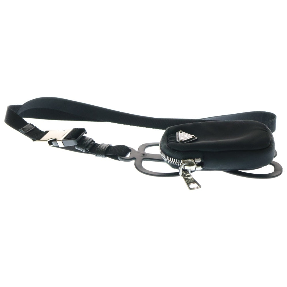 PRADA(プラダ) トライアングルロゴ ナイロンスマートフォンポーチ 1ZT001 ブラック