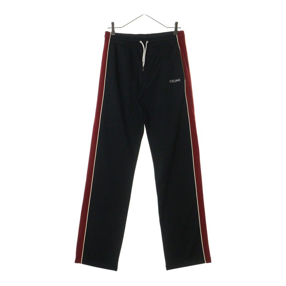 CELINE(セリーヌ) ダブルフェイスジャージー トラックロングパンツ 2Z556121O.38FF ブラック/レッド