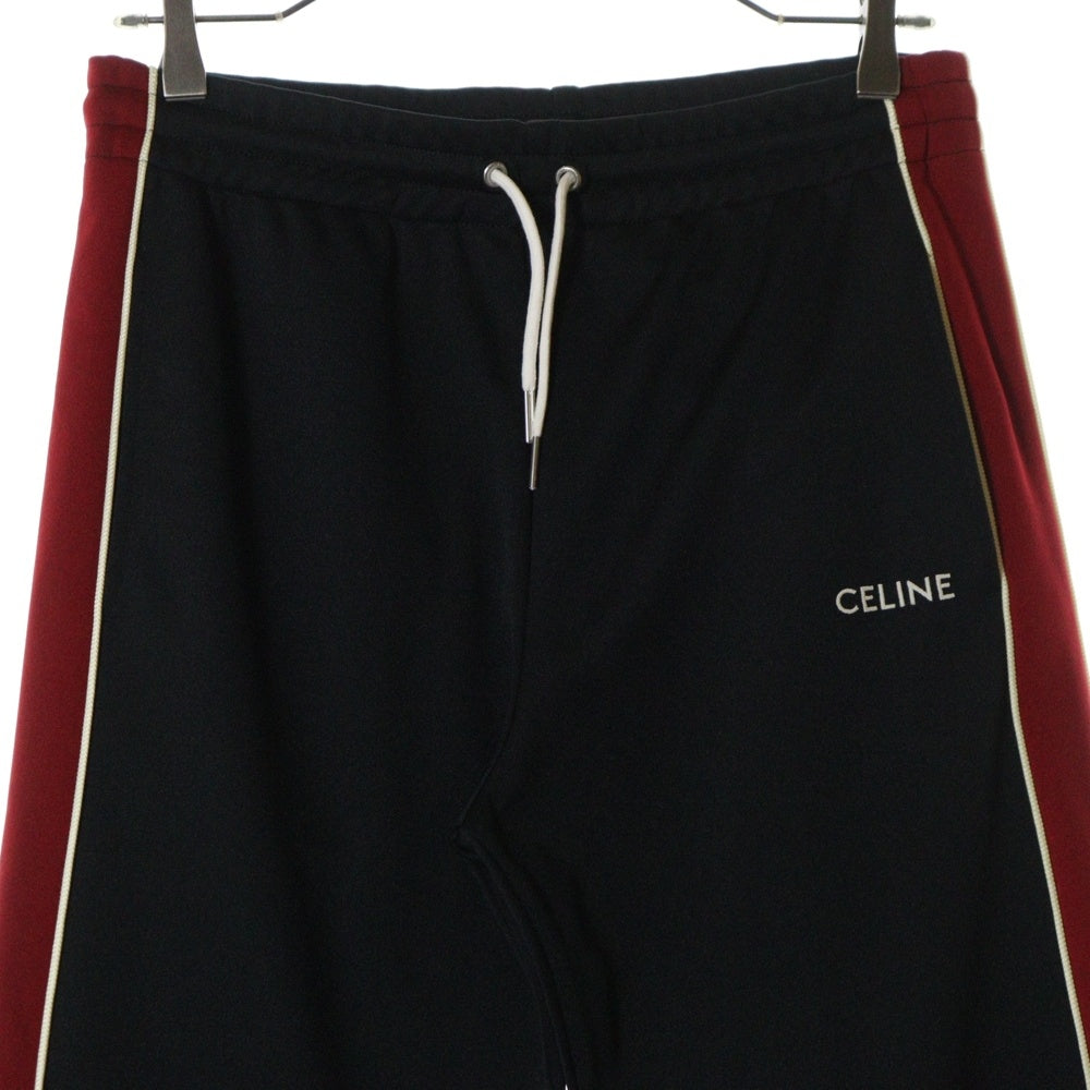 CELINE(セリーヌ) ダブルフェイスジャージー トラックロングパンツ 2Z556121O.38FF ブラック/レッド