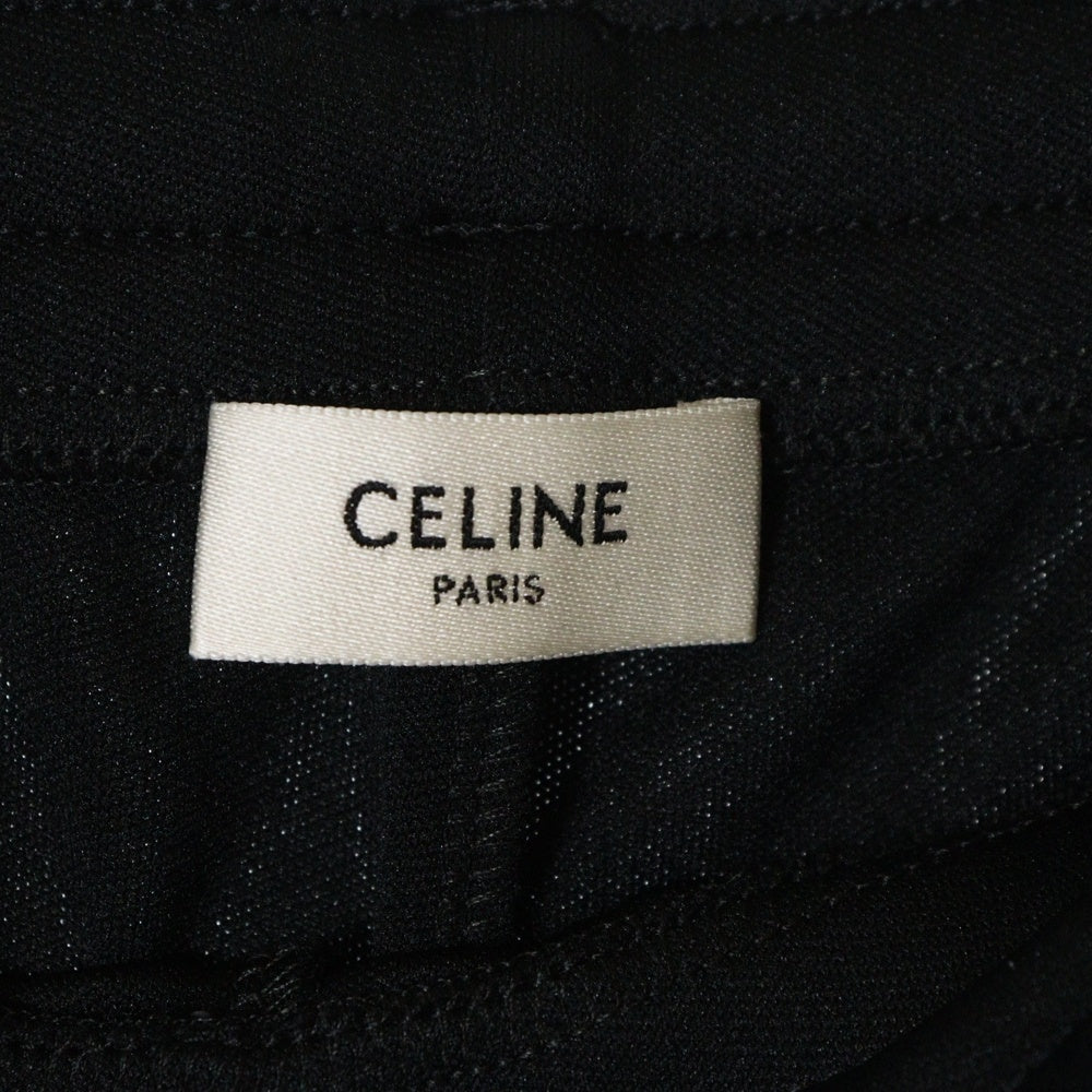 CELINE(セリーヌ) ダブルフェイスジャージー トラックロングパンツ 2Z556121O.38FF ブラック/レッド