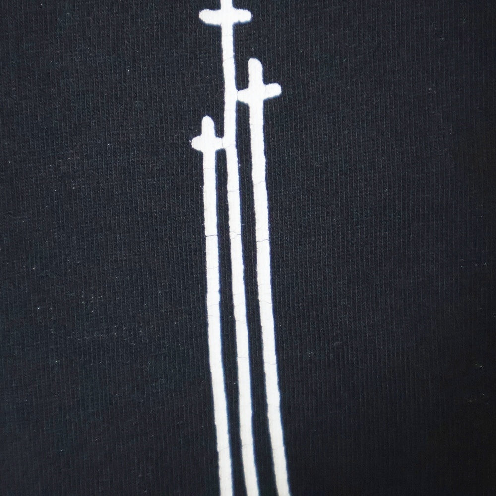 CHROME HEARTS(クロムハーツ) CH POLO L/S BSフレア RS3プリント長袖ポロシャツ ブラック
