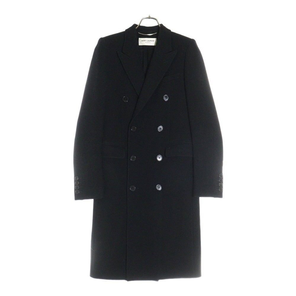 SAINT LAURENT PARIS(サンローランパリ) 15AW ウール チェスターダブルコート ブラック 397010 Y835J
