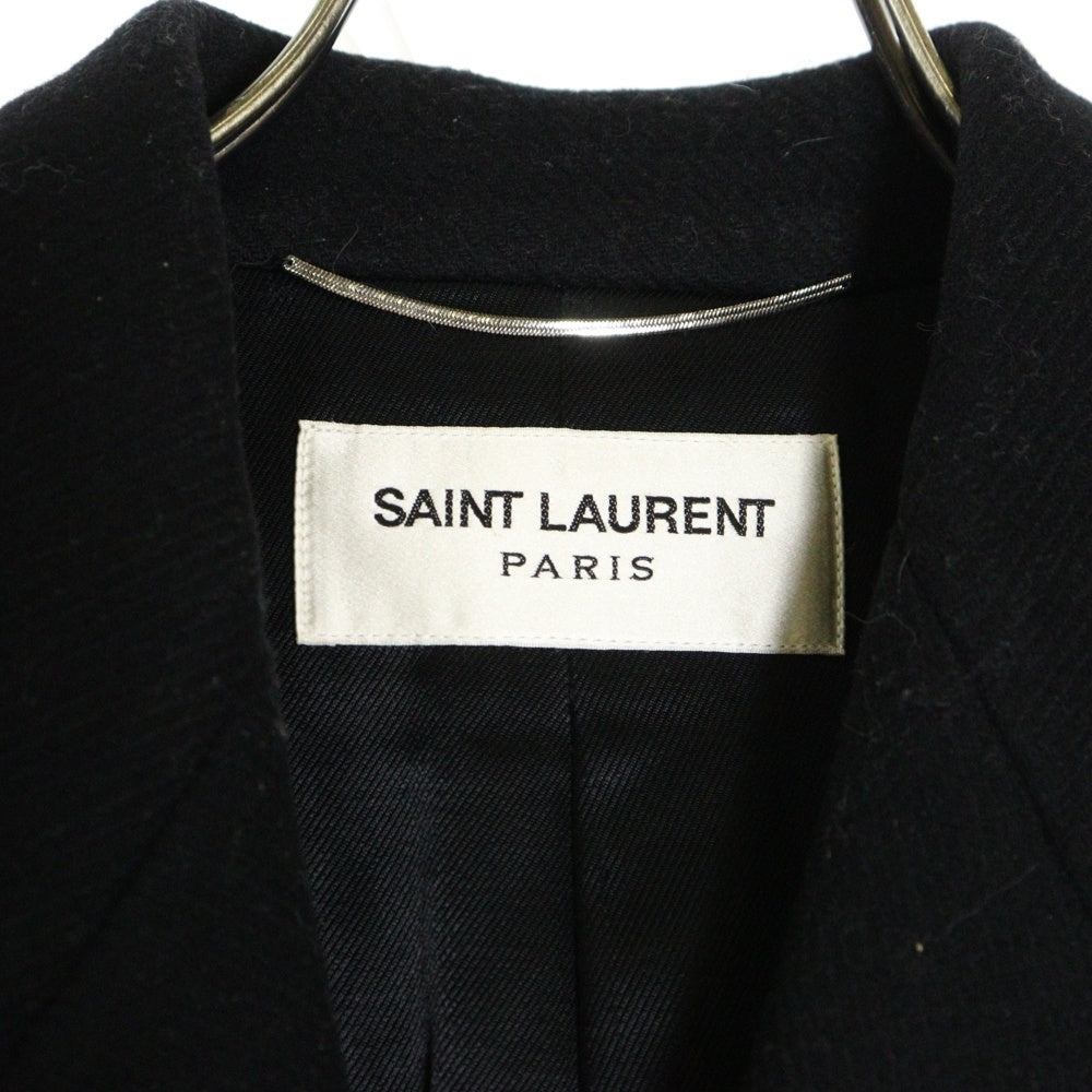 SAINT LAURENT PARIS(サンローランパリ) 15AW ウール チェスターダブルコート ブラック 397010 Y835J