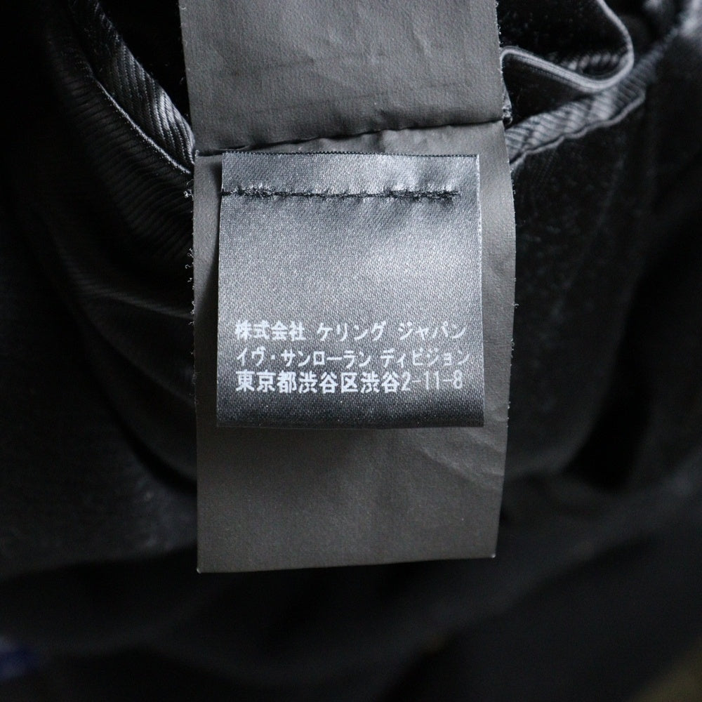 SAINT LAURENT PARIS(サンローランパリ) 15AW ウール チェスターダブルコート ブラック 397010 Y835J