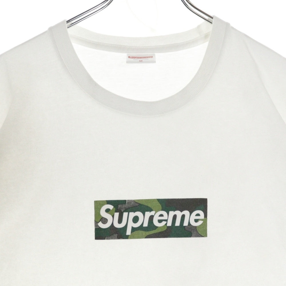 SUPREME(シュプリーム) 23AW Box Logo Tee カモフラージュ 迷彩ボックスロゴ 半袖Tシャツ カットソー ホワイト