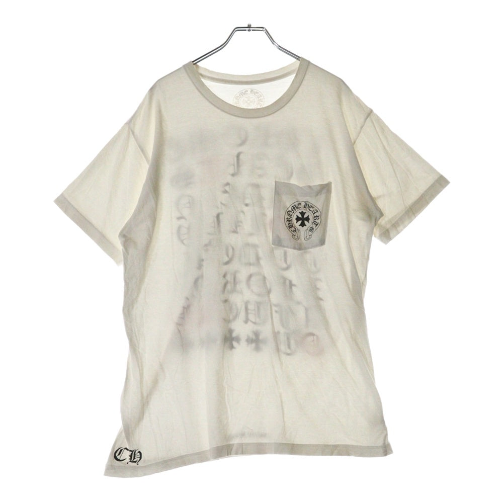 CHROME HEARTS(クロムハーツ) Made In Hollywood Vertical Logo Tee メイドインハリウッド ヴァーティカルロゴ半袖Tシャツ ホワイト