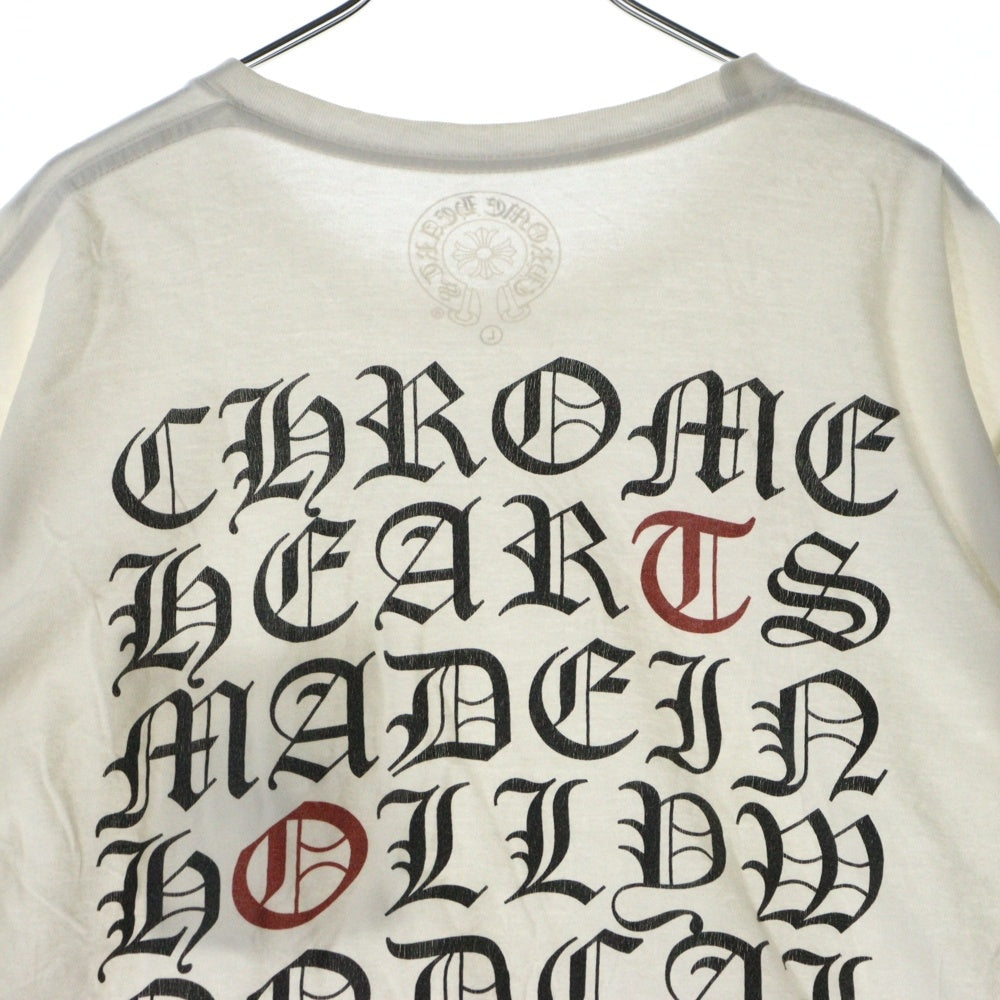 CHROME HEARTS(クロムハーツ) Made In Hollywood Vertical Logo Tee メイドインハリウッド ヴァーティカルロゴ半袖Tシャツ ホワイト