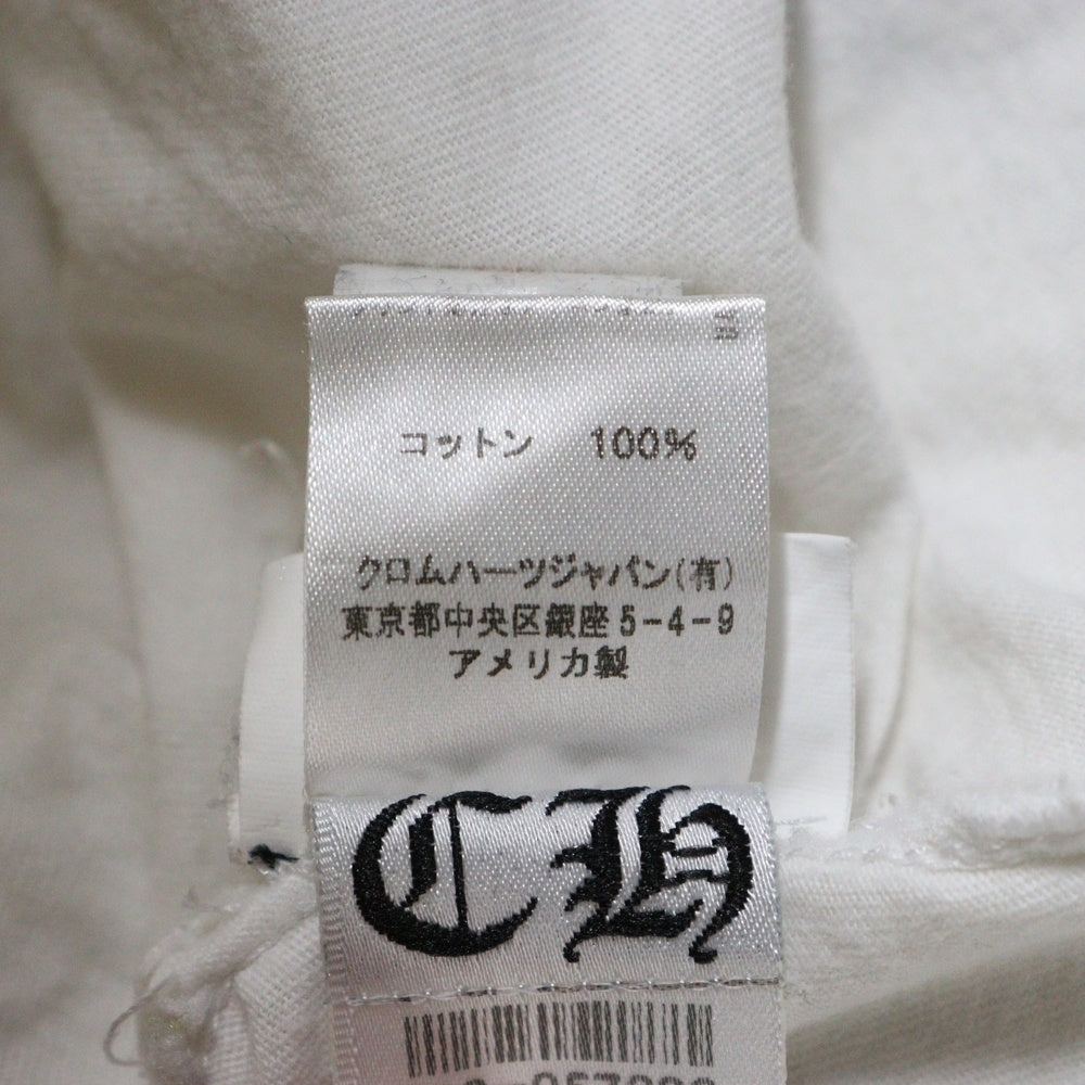 CHROME HEARTS(クロムハーツ) Made In Hollywood Vertical Logo Tee メイドインハリウッド ヴァーティカルロゴ半袖Tシャツ ホワイト