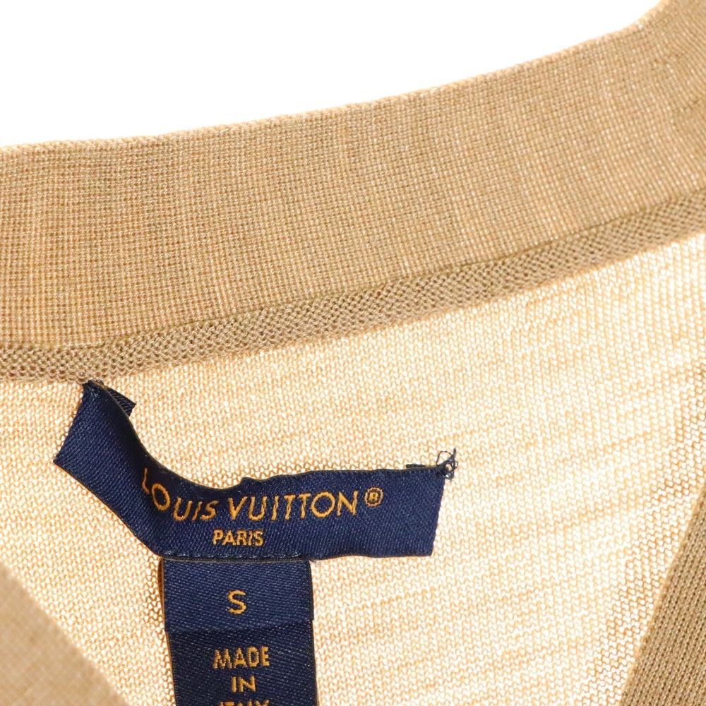 LOUIS VUITTON(ルイヴィトン) L/S W/Printed Twill Front Cardigan RW231D 172 FOKC14 モノグラムフロントカーディガン ベージュ