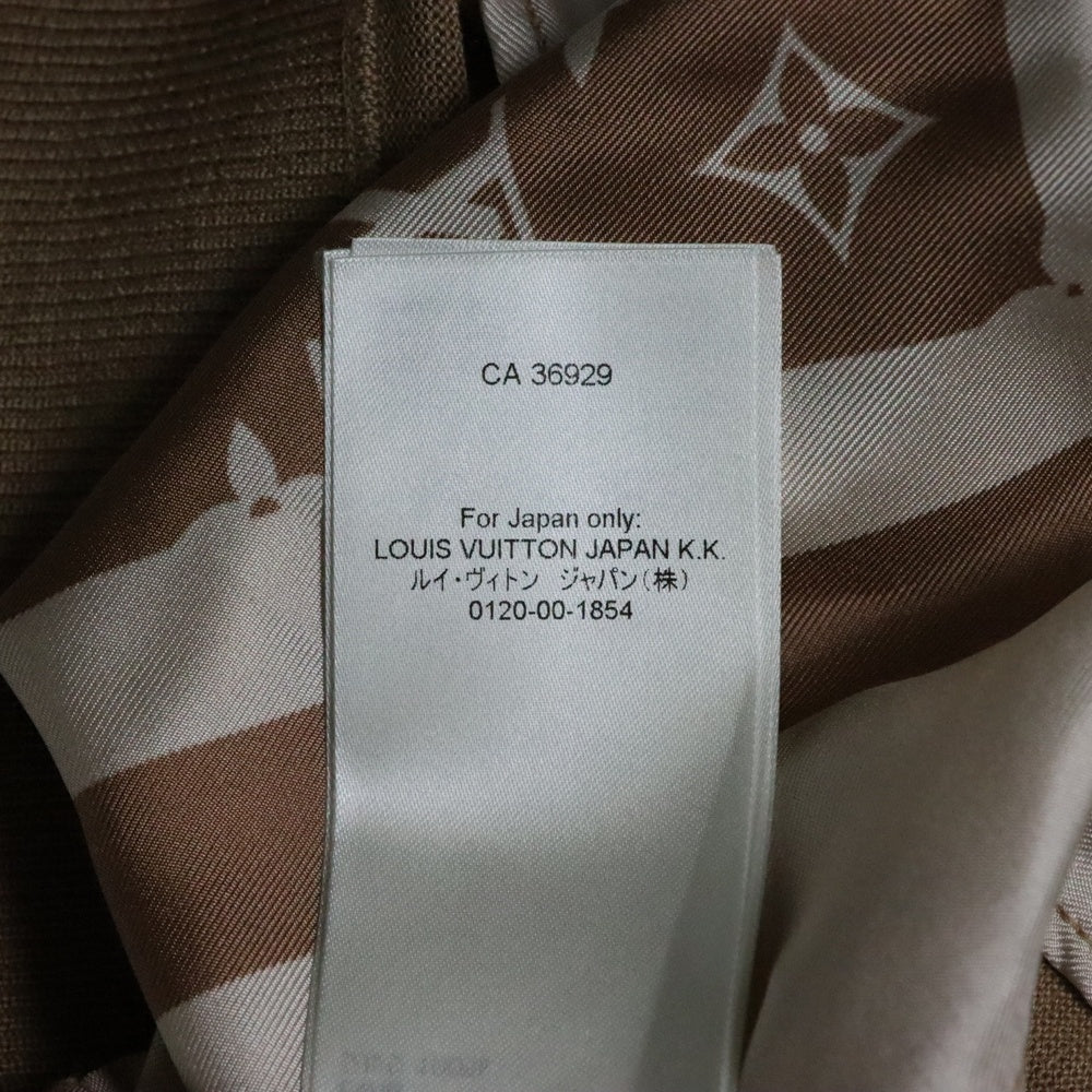LOUIS VUITTON(ルイヴィトン) L/S W/Printed Twill Front Cardigan RW231D 172 FOKC14 モノグラムフロントカーディガン ベージュ