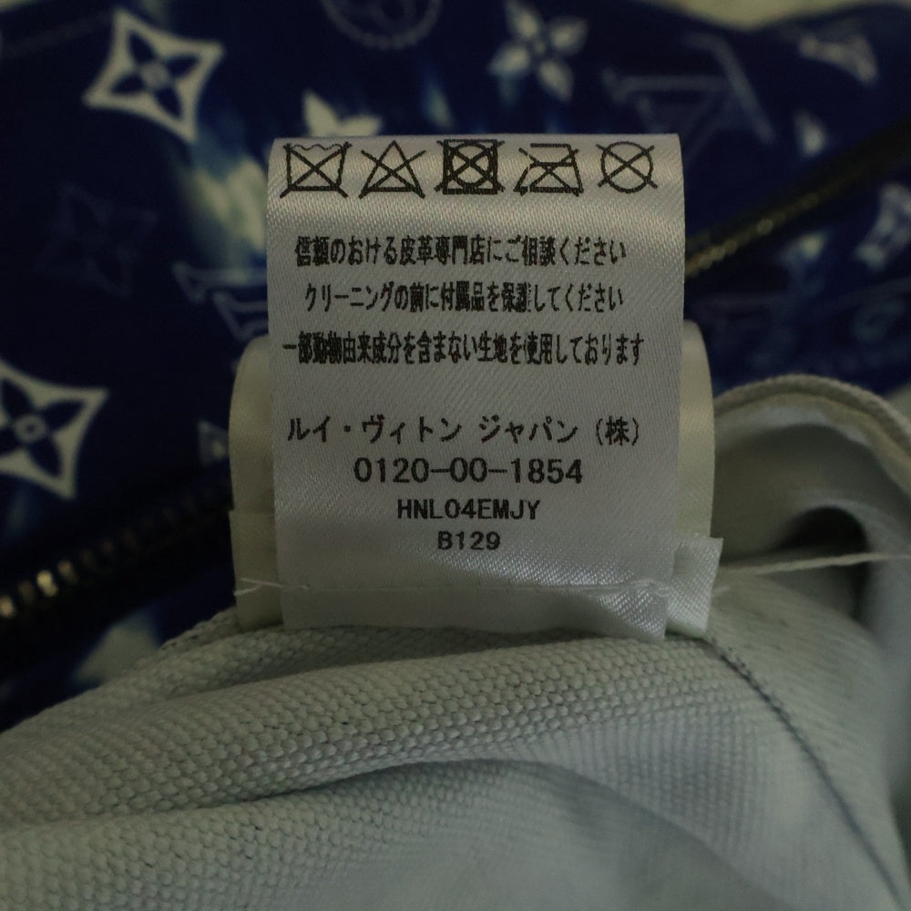 LOUIS VUITTON(ルイヴィトン) 22AW Monoglam Bandana Mix Leather Denim Blouson RM222M MJY HNL04E モノグラム バンダナ柄レザー切り替えデニムジャケット ブルー
