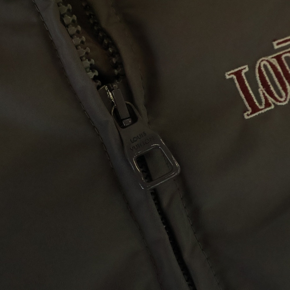 LOUIS VUITTON(ルイヴィトン) 23AW Monoglam Film Studios Mix Leather Blouson RM232 BQV HPL85E モノグラム フィルムスタジオ レザー切替バーシティジャケット ブラック/グレー