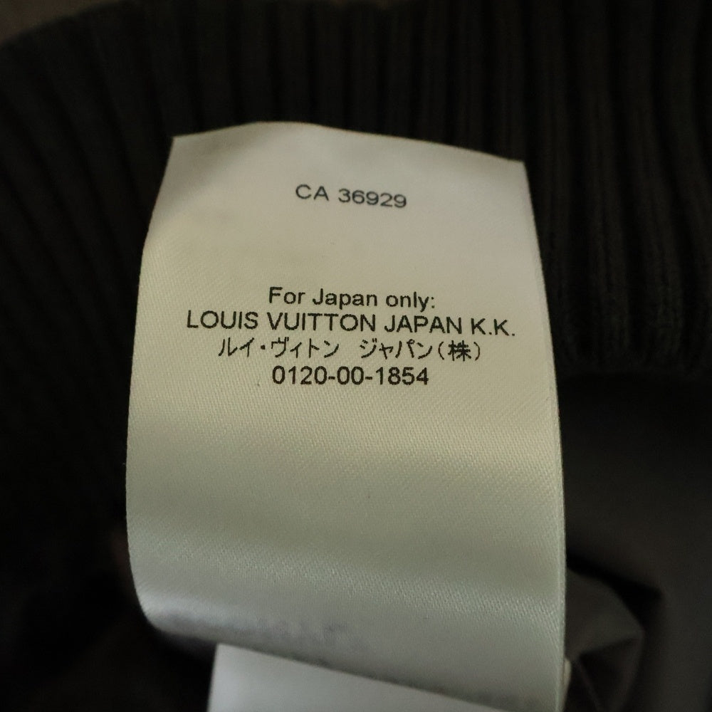 LOUIS VUITTON(ルイヴィトン) 23AW Monoglam Film Studios Mix Leather Blouson RM232 BQV HPL85E モノグラム フィルムスタジオ レザー切替バーシティジャケット ブラック/グレー