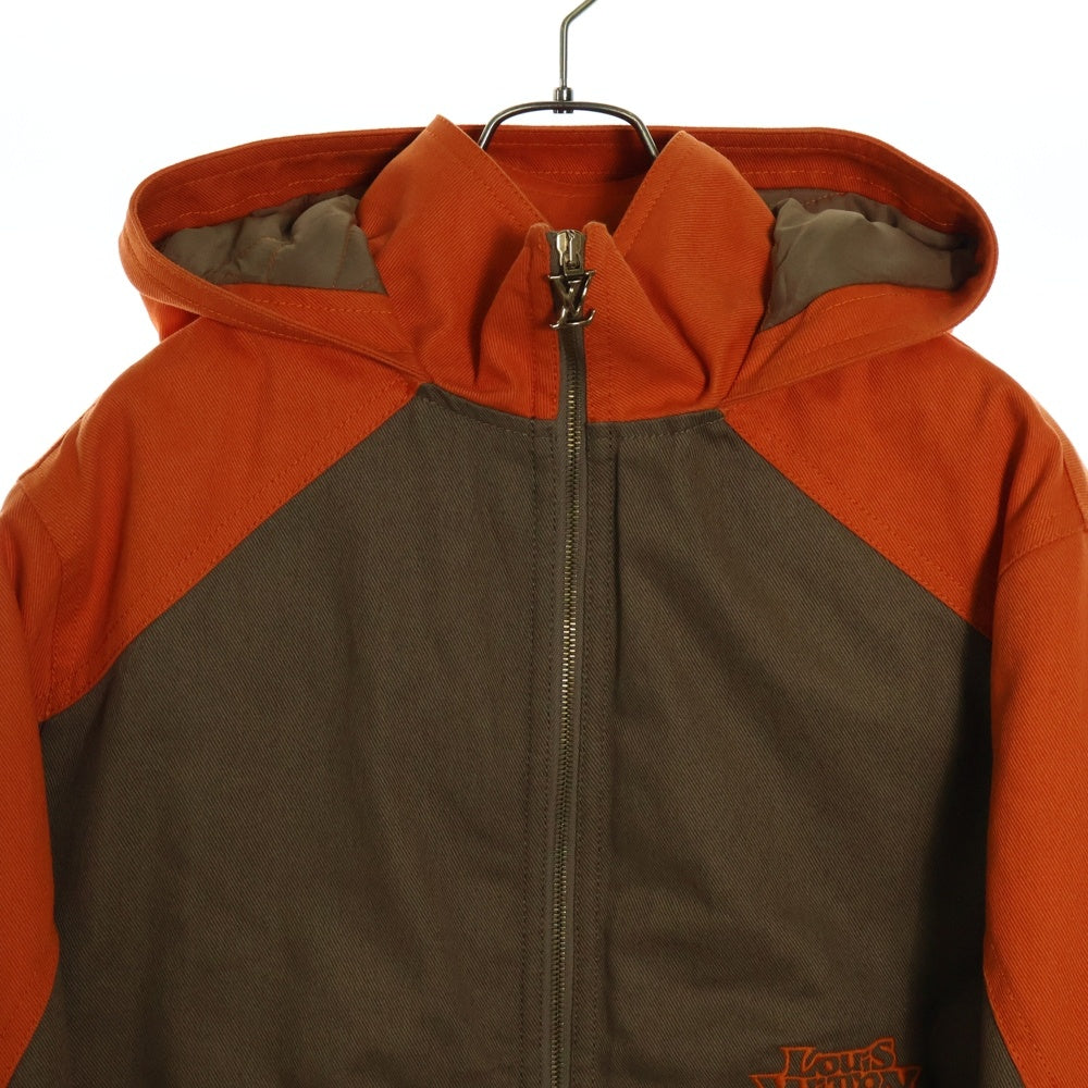 LOUIS VUITTON(ルイヴィトン) Hooded Padded Denim Jacket RM231M G98HOA22W フーデッド パデッドデニムジャケット オレンジ/ブラウン
