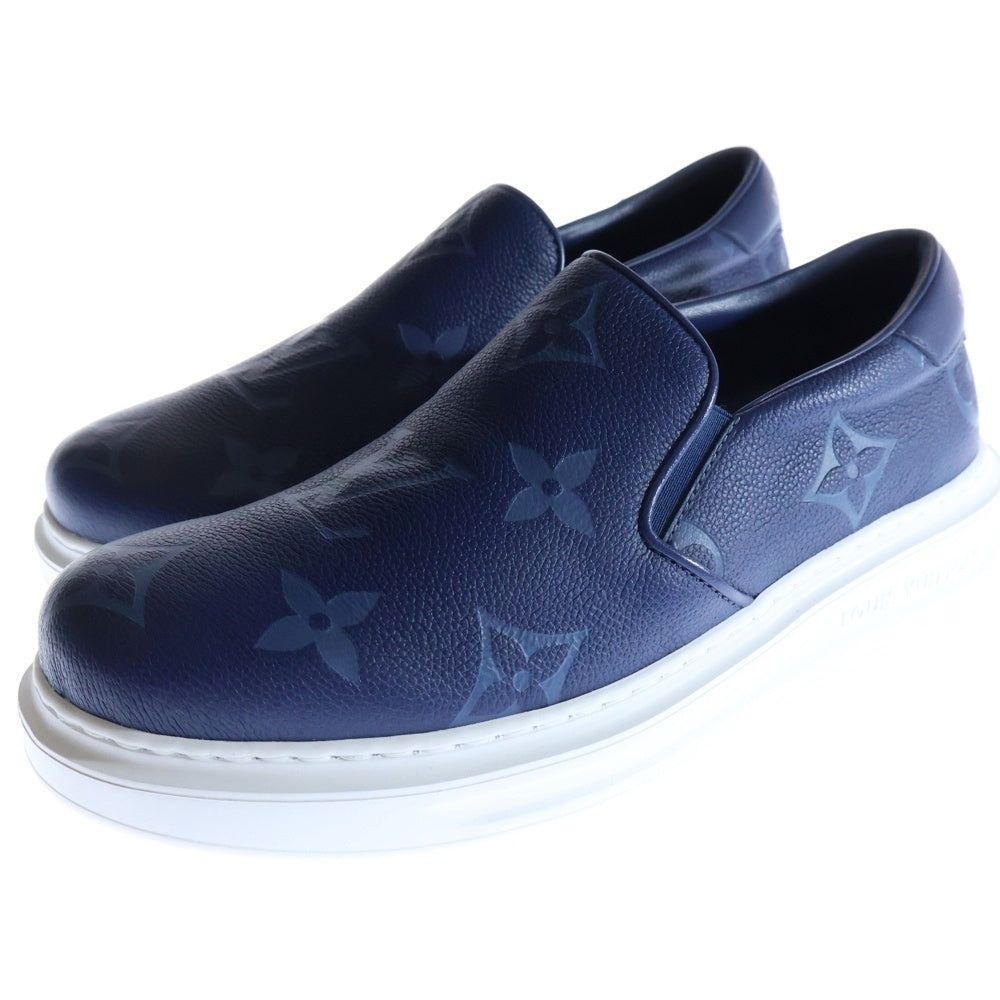 LOUIS VUITTON(ルイヴィトン) Monoglam Sneakers 1AASBH モノグラムレザーローファー ネイビー