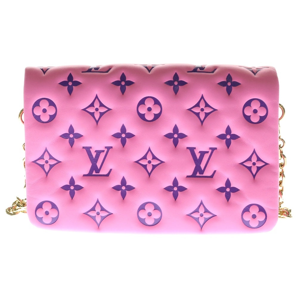 LOUIS VUITTON(ルイヴィトン) Monogram Pochette Coussin M80745 モノグラムポシェットクーサン チェーンショルダーバッグ ピンク
