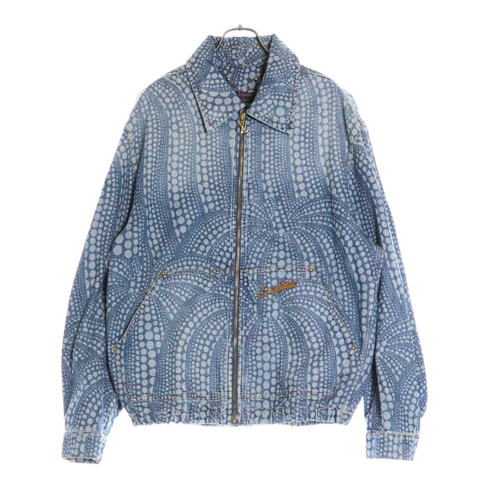LOUIS VUITTON(ルイヴィトン) ×草間彌生 Zipup Denim Bluzon ジップアップブルゾン ドット柄デニムジャケット インディゴ