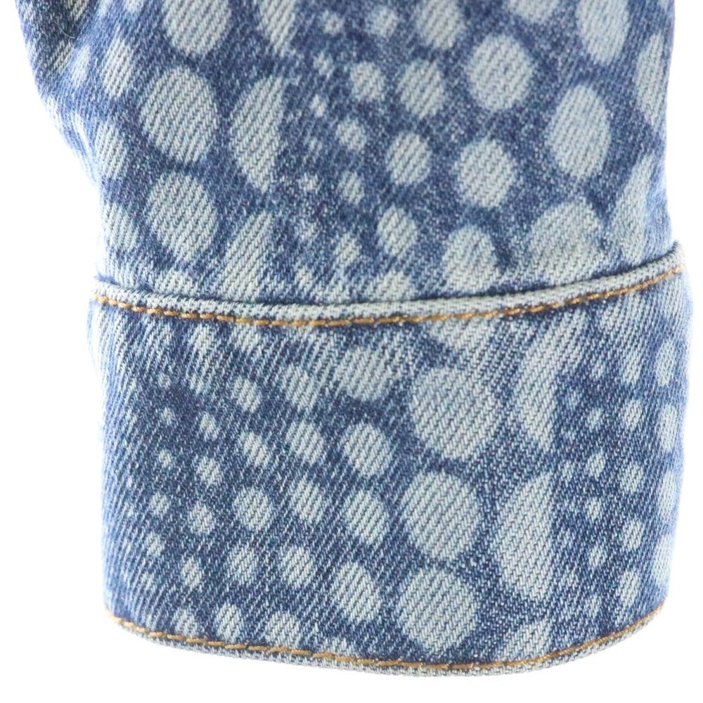 LOUIS VUITTON(ルイヴィトン) ×草間彌生 Zipup Denim Bluzon ジップアップブルゾン ドット柄デニムジャケット インディゴ