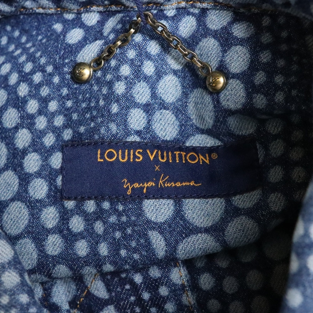 LOUIS VUITTON(ルイヴィトン) ×草間彌生 Zipup Denim Bluzon ジップアップブルゾン ドット柄デニムジャケット インディゴ