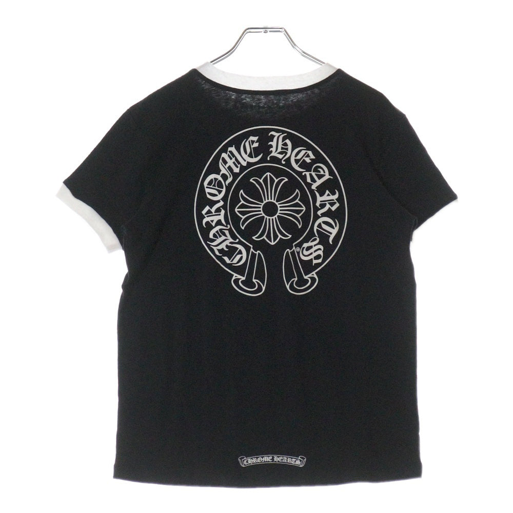 CHROME HEARTS(クロムハーツ) Roller Skates Horseshoe S/S Tee ホースシュープリント半袖Tシャツ ブラック レディース