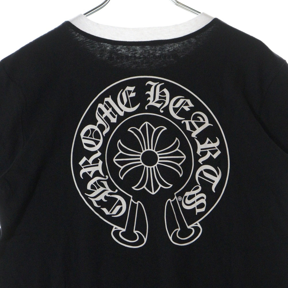 CHROME HEARTS(クロムハーツ) Roller Skates Horseshoe S/S Tee ホースシュープリント半袖Tシャツ ブラック レディース