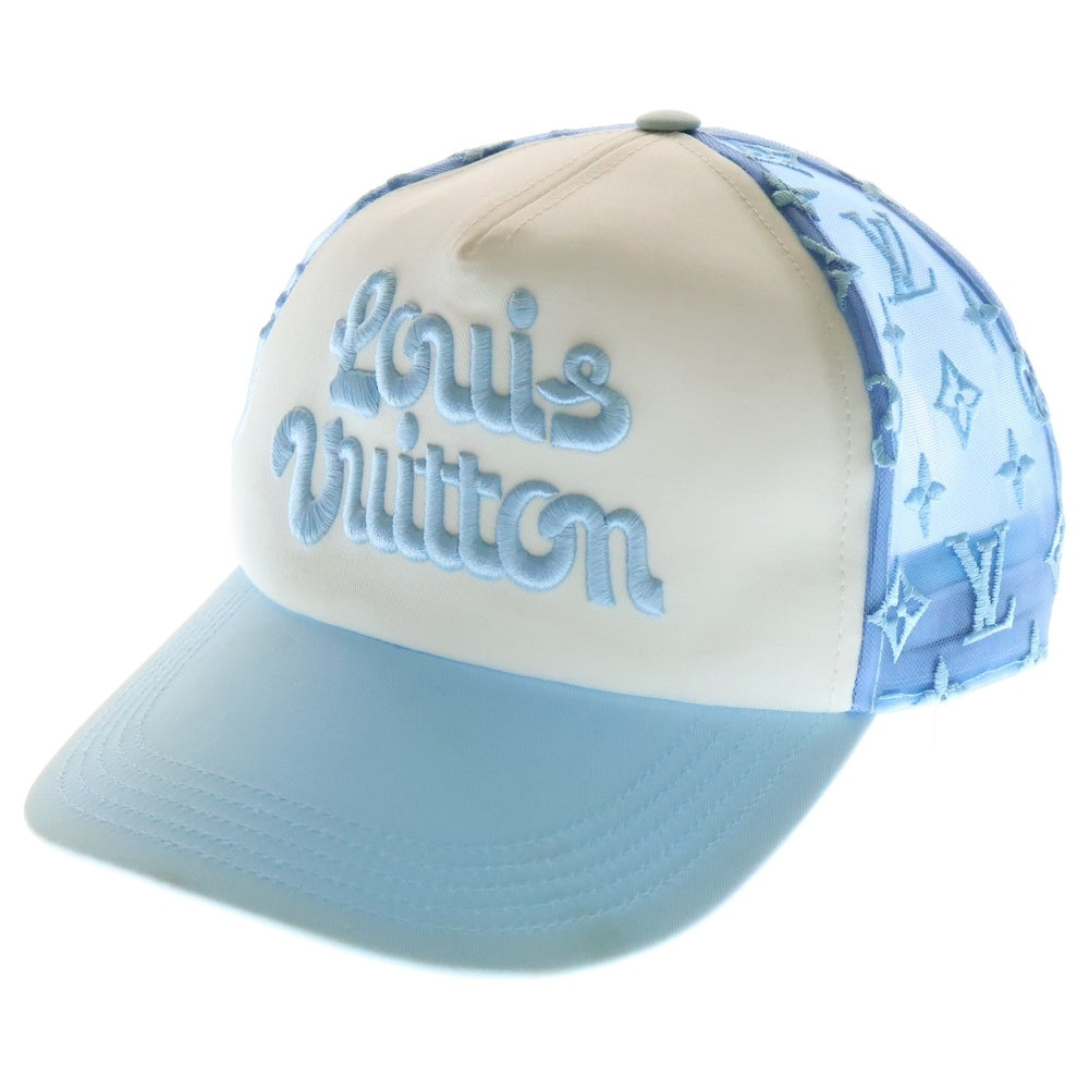 LOUIS VUITTON(ルイヴィトン) 24SS ×Tyler The Creator タイラーザクリエイター シグネチャー ロゴ刺繍メッシュキャップ 帽子 M7461L ブルー
