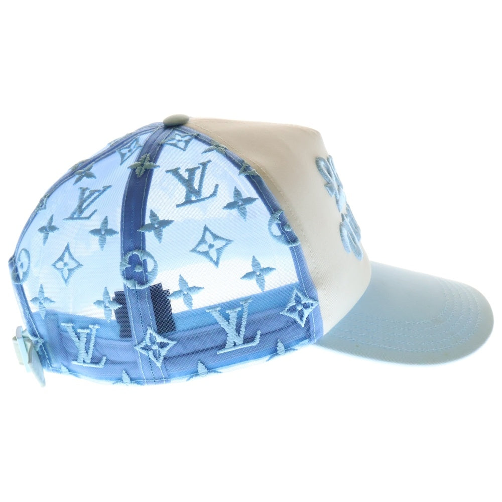 LOUIS VUITTON(ルイヴィトン) 24SS ×Tyler The Creator タイラーザクリエイター シグネチャー ロゴ刺繍メッシュキャップ 帽子 M7461L ブルー