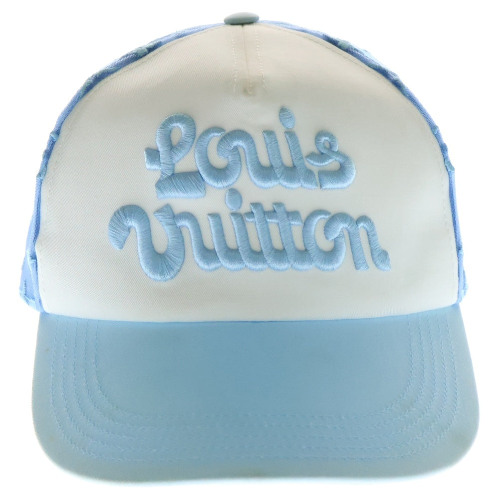 LOUIS VUITTON(ルイヴィトン) 24SS ×Tyler The Creator タイラーザクリエイター シグネチャー ロゴ刺繍メッシュキャップ 帽子 M7461L ブルー