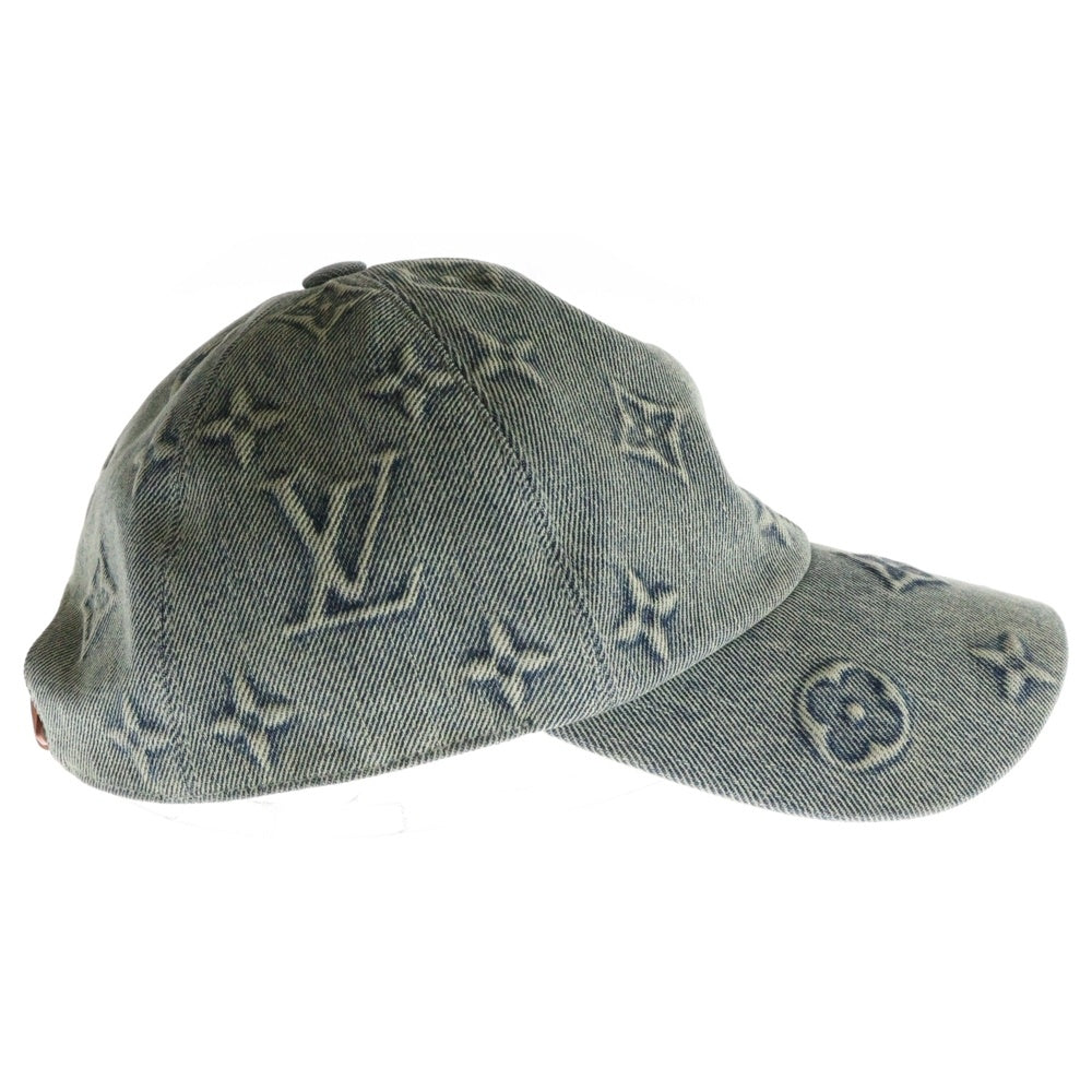LOUIS VUITTON(ルイヴィトン) モノグラム コットンデニムキャップ 帽子 M7156L インディゴ