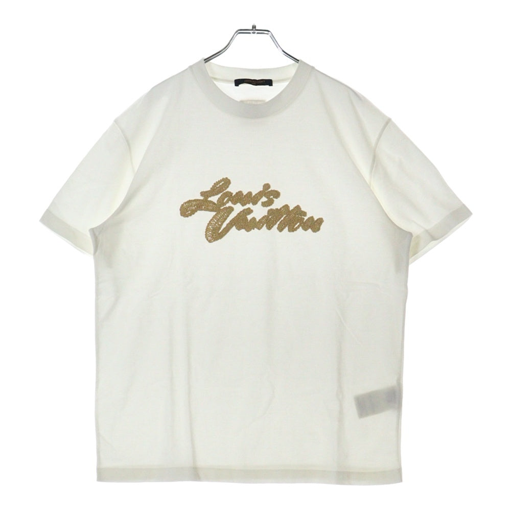 LOUIS VUITTON(ルイヴィトン) 25SS エンブロイダードシグネチャー半袖Tシャツ RM252MM NPG HTY21W ホワイト
