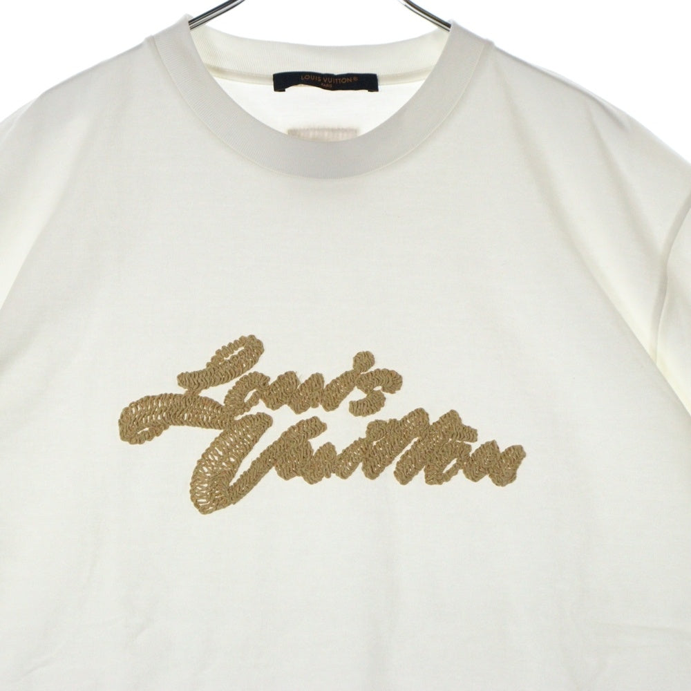 LOUIS VUITTON(ルイヴィトン) 25SS エンブロイダードシグネチャー半袖Tシャツ RM252MM NPG HTY21W ホワイト