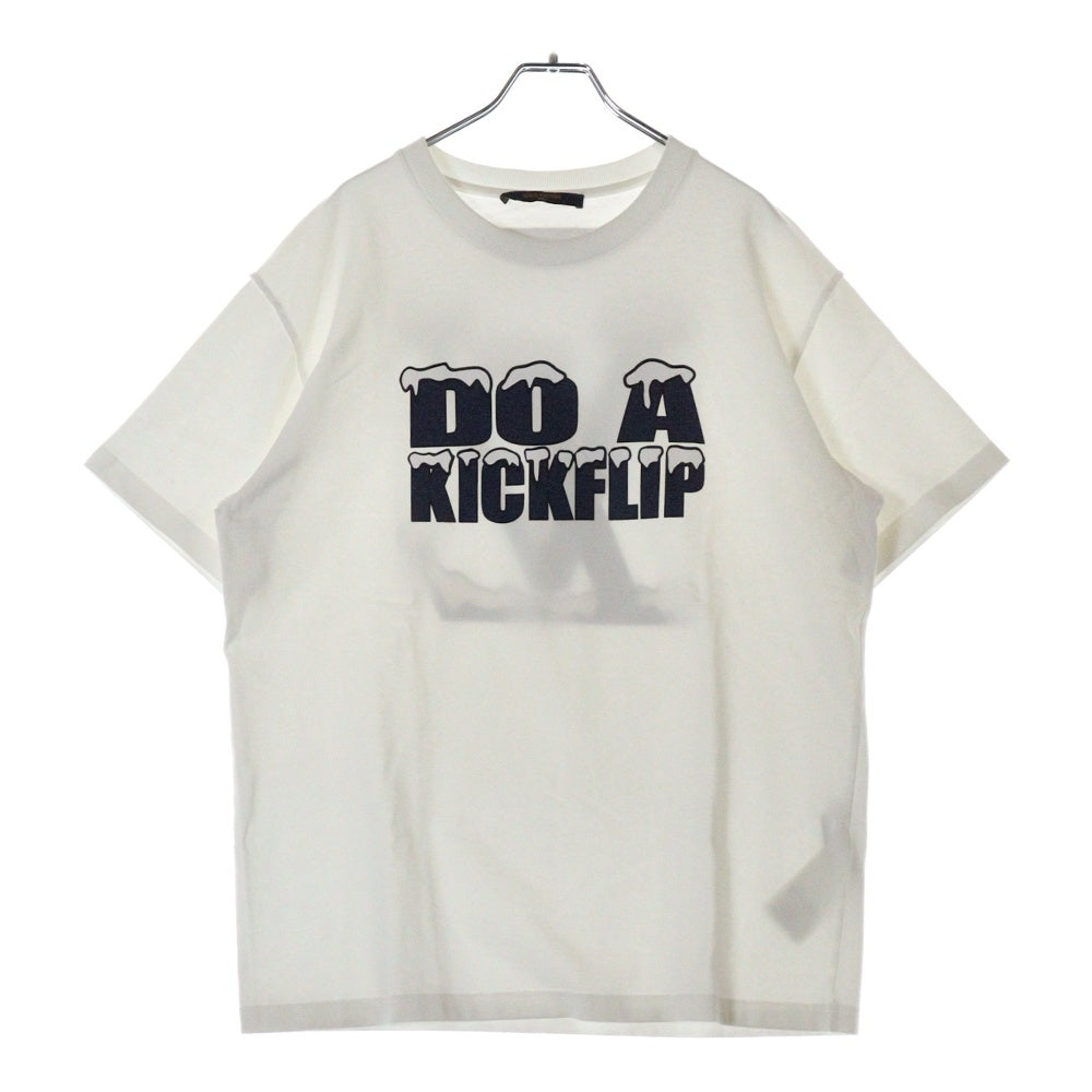 LOUIS VUITTON(ルイヴィトン) 22SS キックフリッププリントクルーネック半袖Tシャツ RM221 NPL HMY98W ホワイト