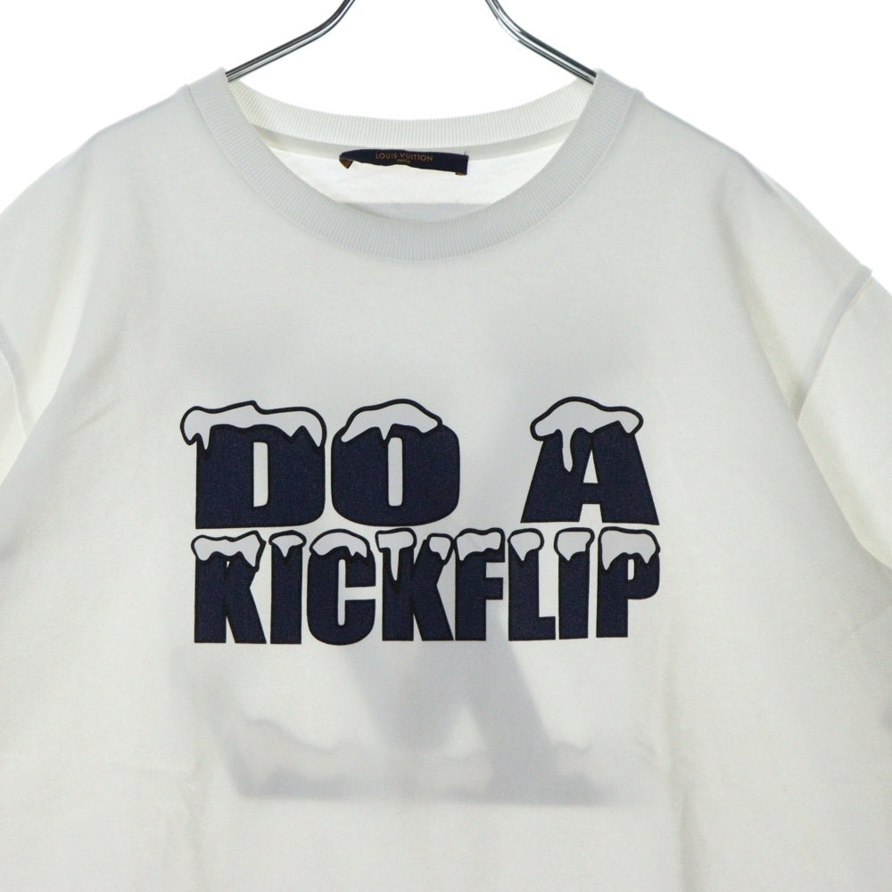 LOUIS VUITTON(ルイヴィトン) 22SS キックフリッププリントクルーネック半袖Tシャツ RM221 NPL HMY98W ホワイト