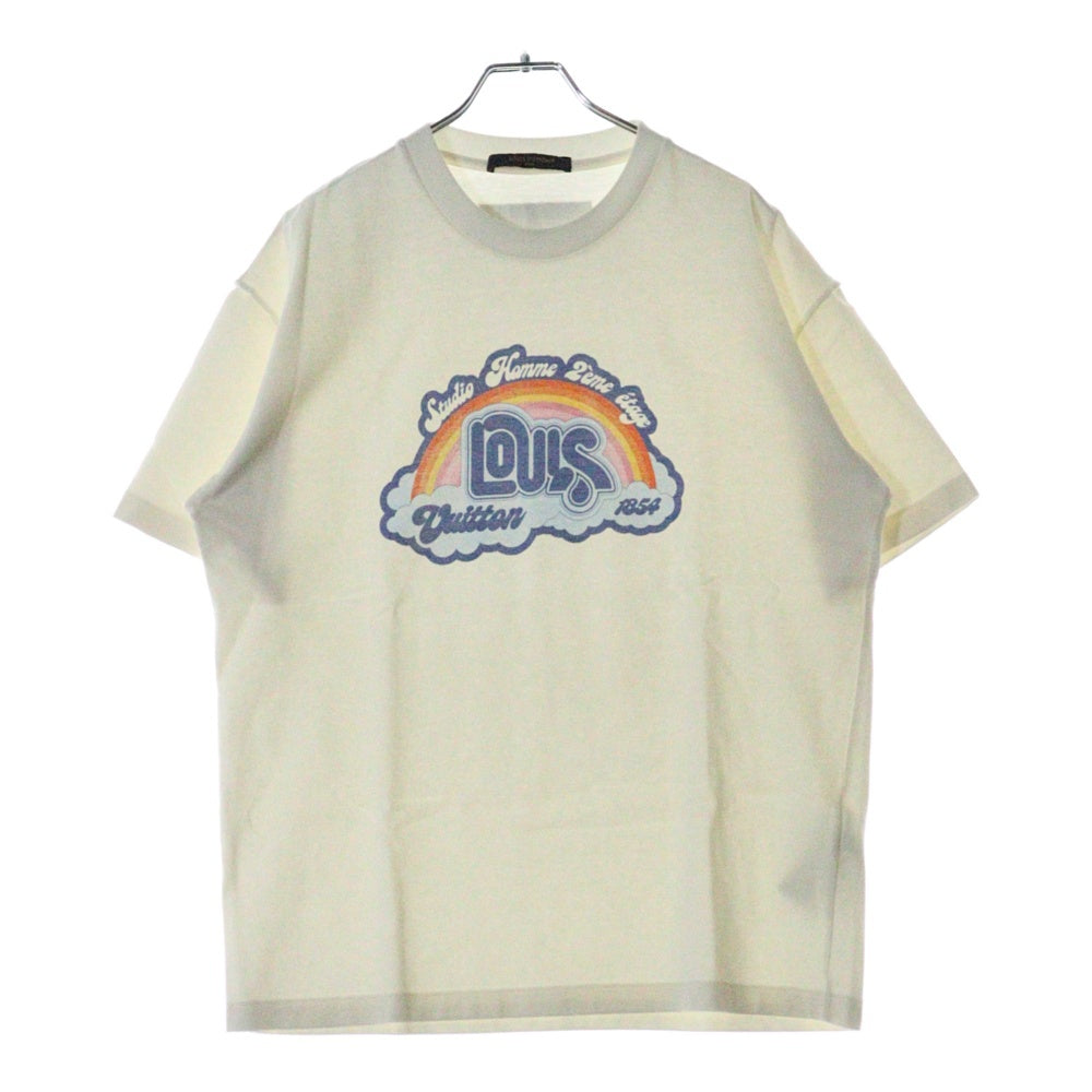 LOUIS VUITTON(ルイヴィトン) 23SS レインボーロゴ半袖Tシャツ RM231 NPL HOY78W ホワイト