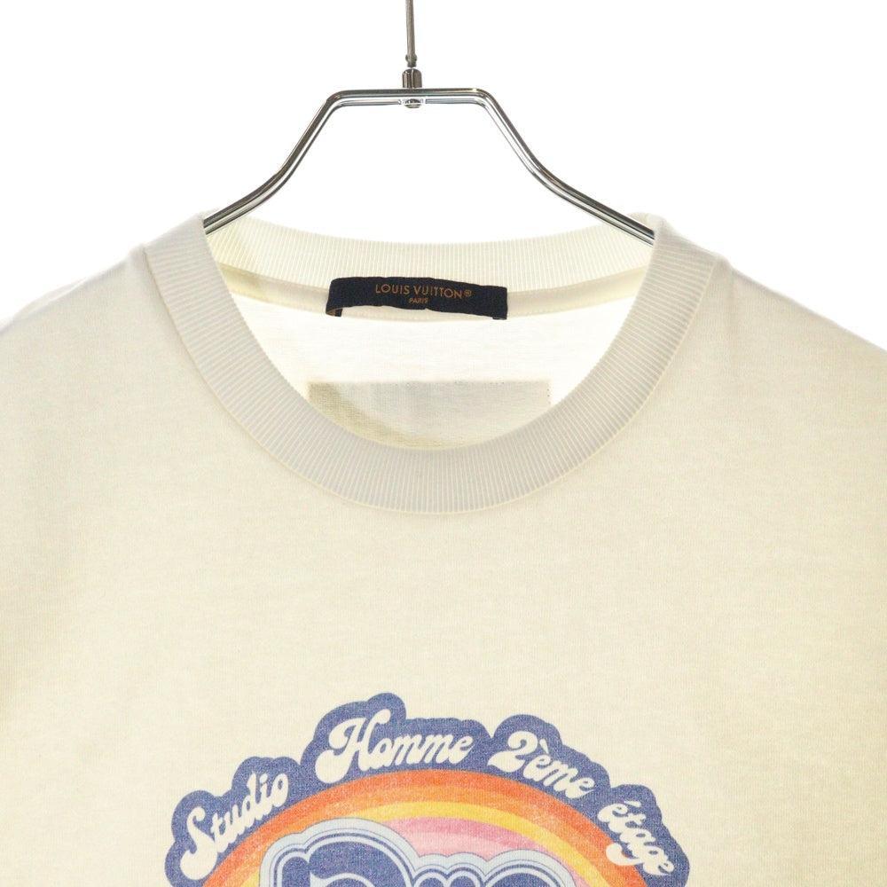 LOUIS VUITTON(ルイヴィトン) 23SS レインボーロゴ半袖Tシャツ RM231 NPL HOY78W ホワイト