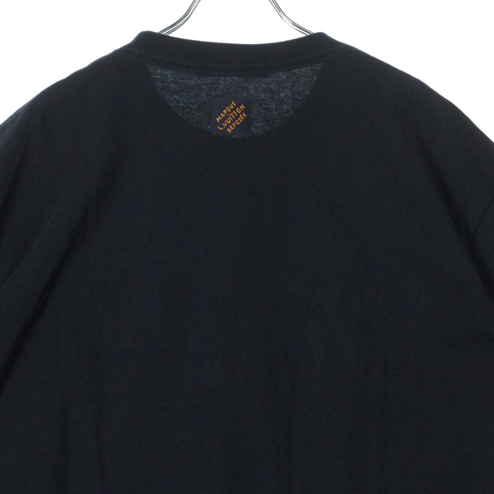 LOUIS VUITTON(ルイヴィトン) LV Vers RM251Q NPL HRY29W エンベリッシュド LVスパンコールロゴ半袖Tシャツ ネイビー