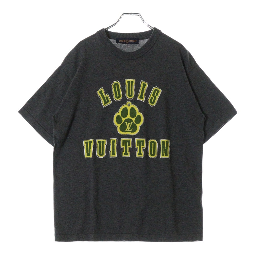 LOUIS VUITTON(ルイヴィトン) 25SS エンベリッシュド ロゴデザインコットン半袖Tシャツ RM251MM AUR HSN15W グレー
