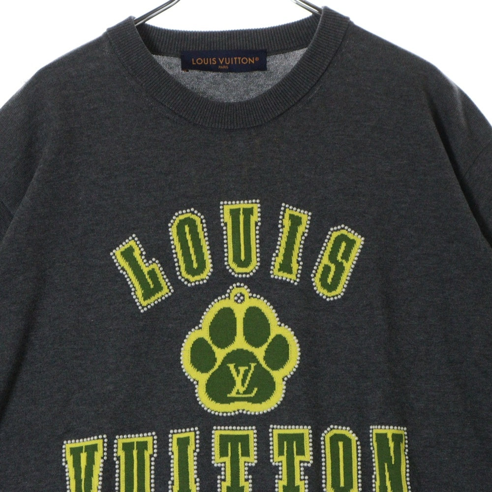 LOUIS VUITTON(ルイヴィトン) 25SS エンベリッシュド ロゴデザインコットン半袖Tシャツ RM251MM AUR HSN15W グレー