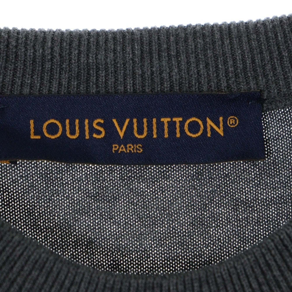 LOUIS VUITTON(ルイヴィトン) 25SS エンベリッシュド ロゴデザインコットン半袖Tシャツ RM251MM AUR HSN15W グレー