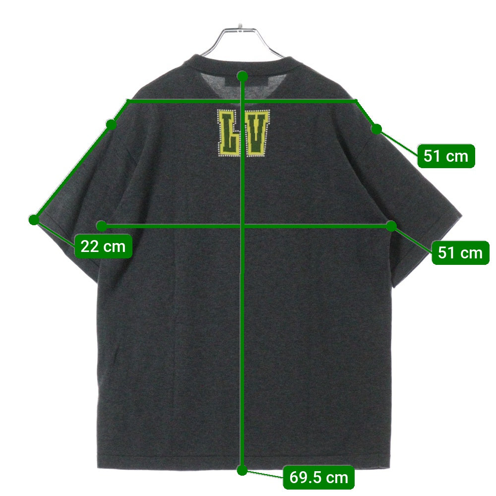 LOUIS VUITTON(ルイヴィトン) 25SS エンベリッシュド ロゴデザインコットン半袖Tシャツ RM251MM AUR HSN15W グレー