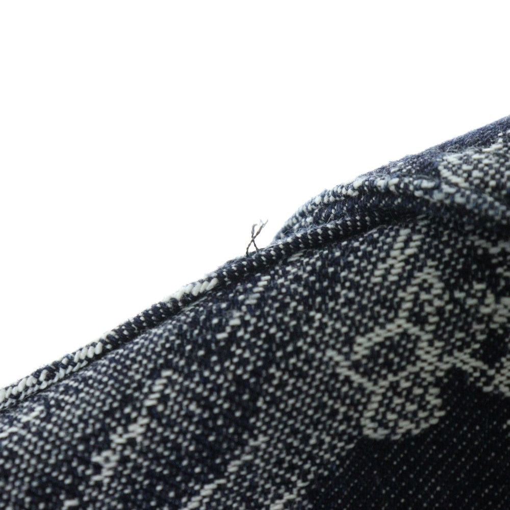 LOUIS VUITTON(ルイヴィトン) 24AW ロゴ刺繍 フラワー半袖デニムシャツ RM242MM LJG HRS25W ネイビー
