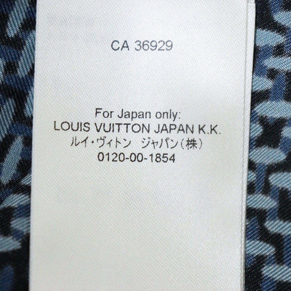 LOUIS VUITTON(ルイヴィトン) 25AW ダミエ総柄シルク半袖シャツ RM252MQ FYQ HTS41W ネイビー